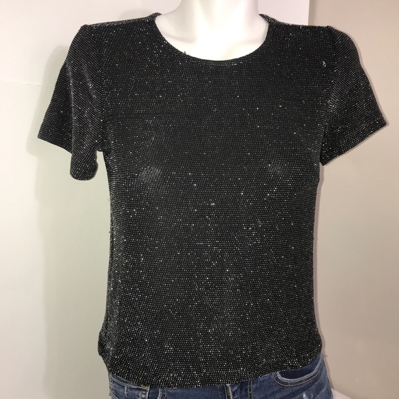 ICONE Black Starry Sparkle Stretchy Short Sleeve - Picture 3 of 10